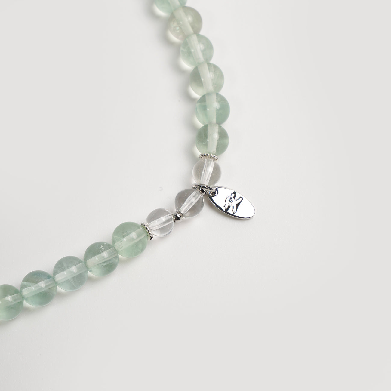 Tranquil Green Fluorite Double-Layer Bracelet | Rare Green Fluorite Paired with Clear Quartz for Elegance and Spirituality