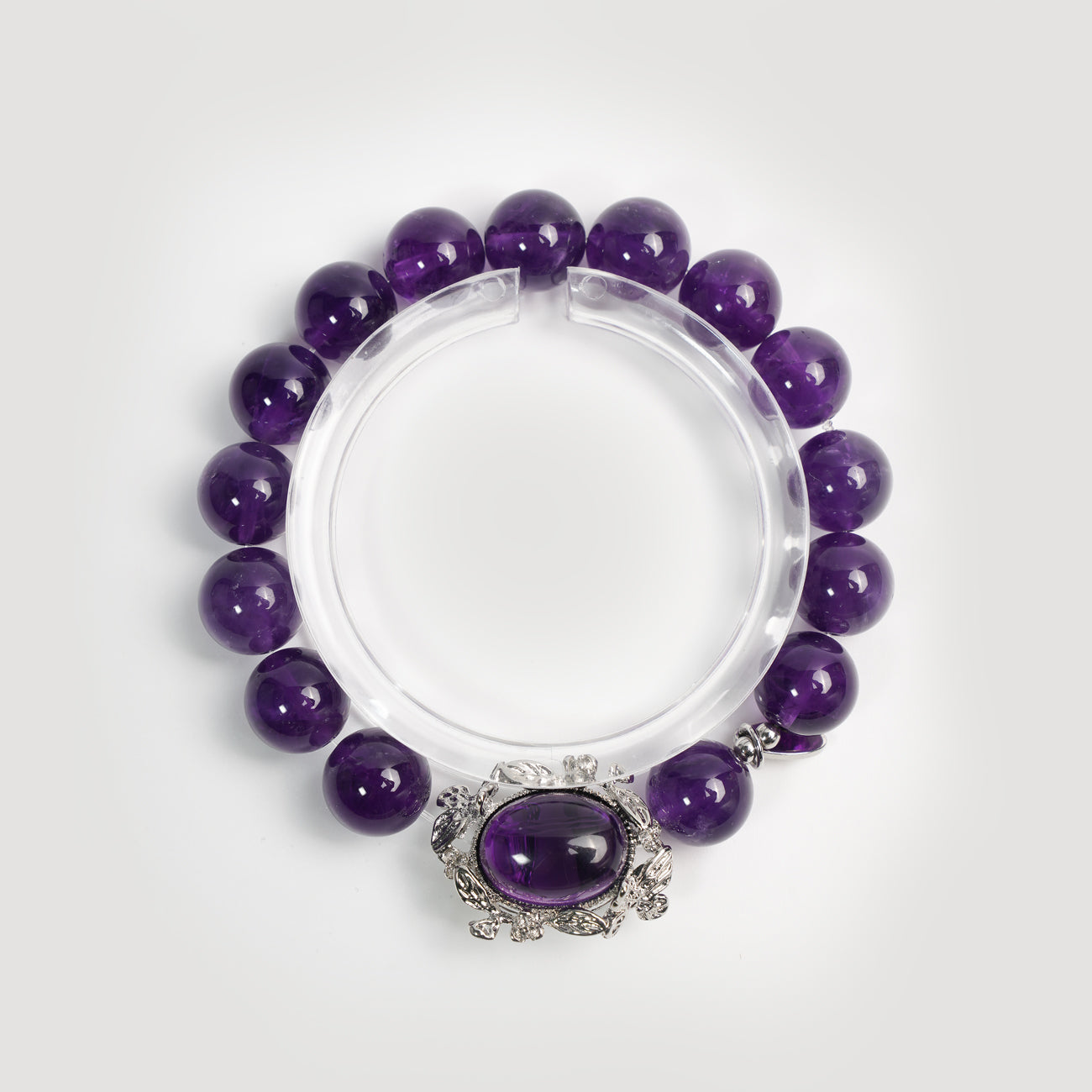 Dancing Butterfly Amethyst Bracelet | Exquisite Uruguayan Amethyst with Butterfly Charm for Elegance and Grace