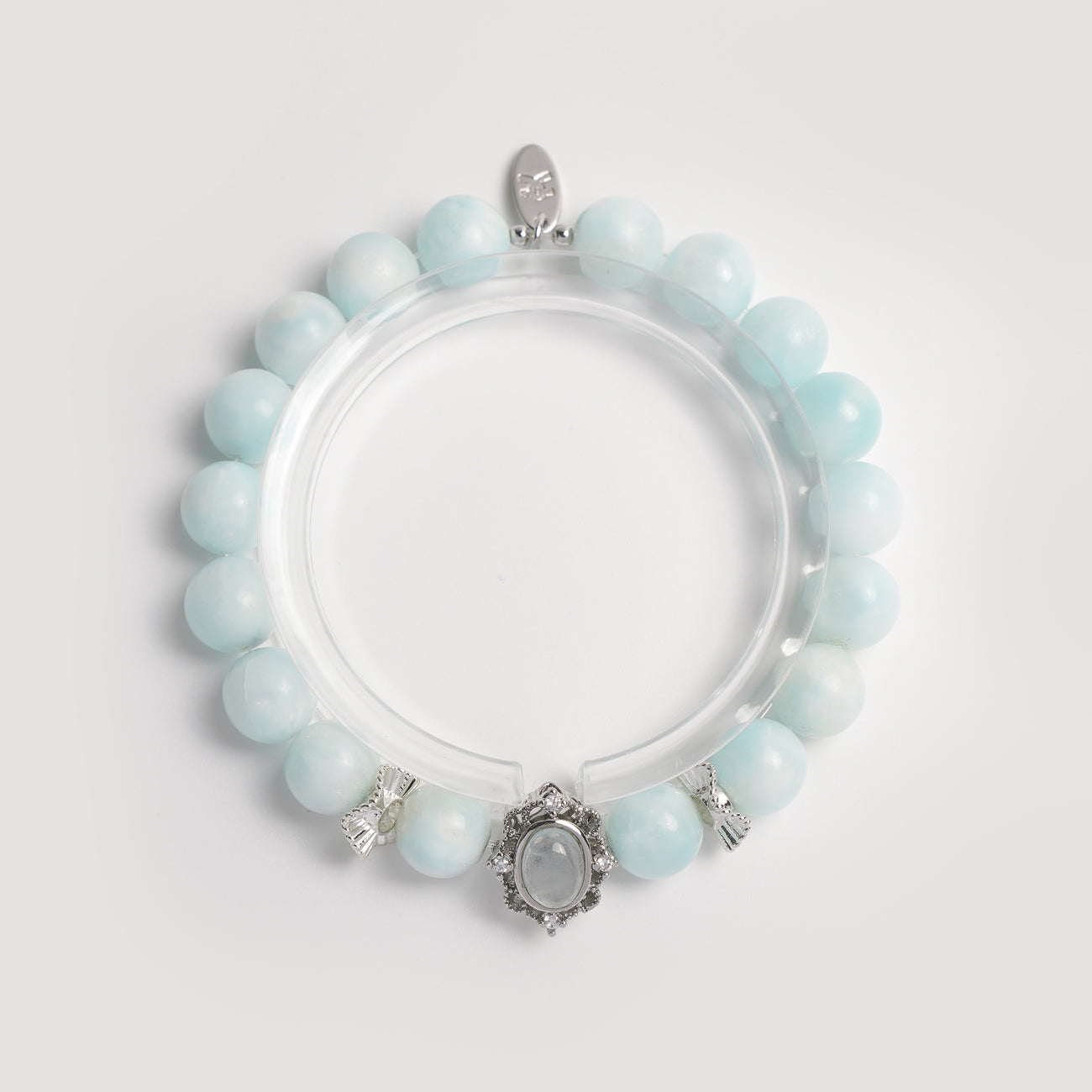 Radiance of Confidence Bracelet | Aquamarine and Hemimorphite Gemstone Bracelet for Elegance and Self-Assurance